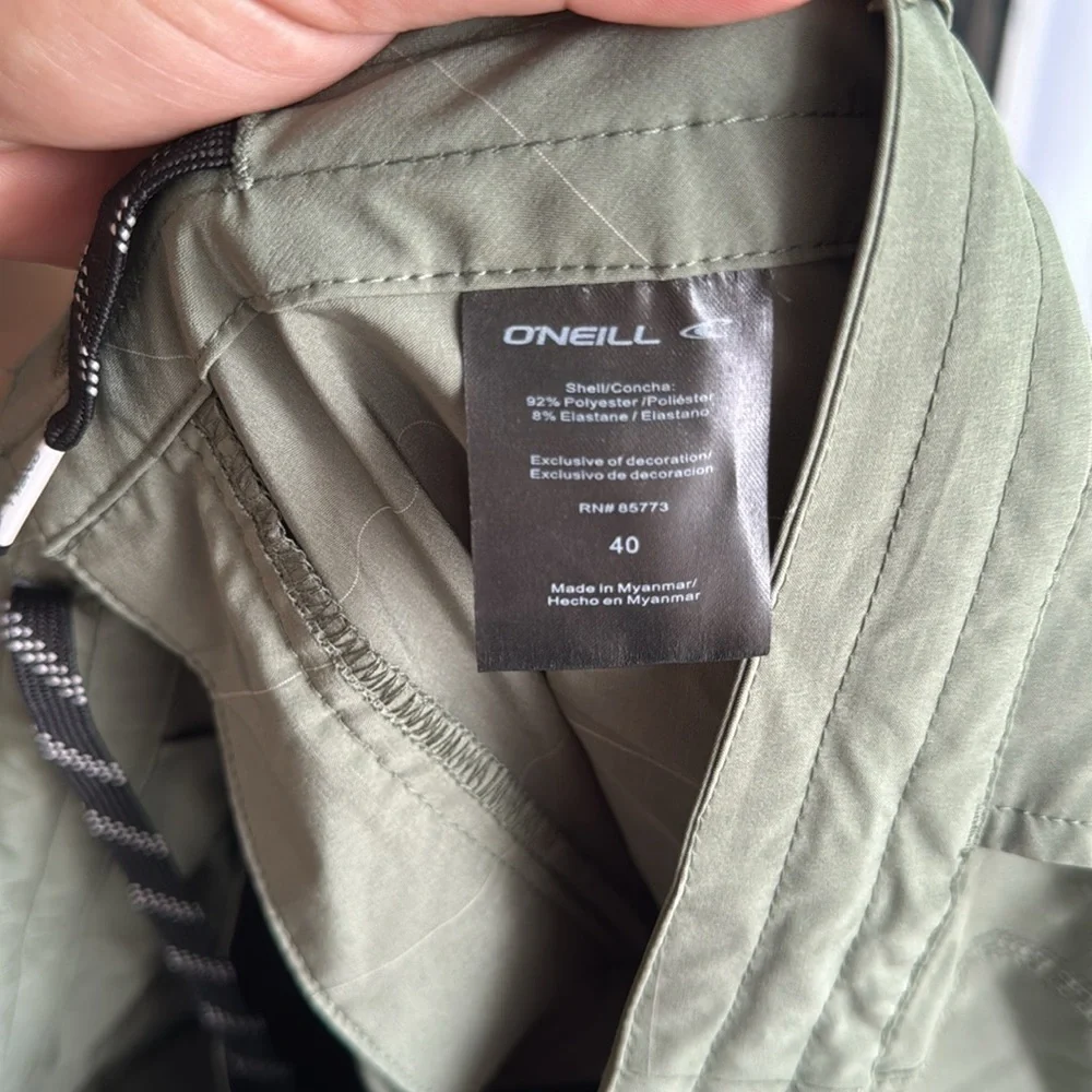 O’Neill Crossover Green Striped Mens Size 40 Shorts